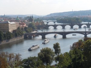 The Vltava River flows through Prague during more tranquil times in September 2012. Major flooding in the Czech Republic this June has led to eight deaths and forced evacuations in the Czech Republic. (photo/Cindy Hadish)