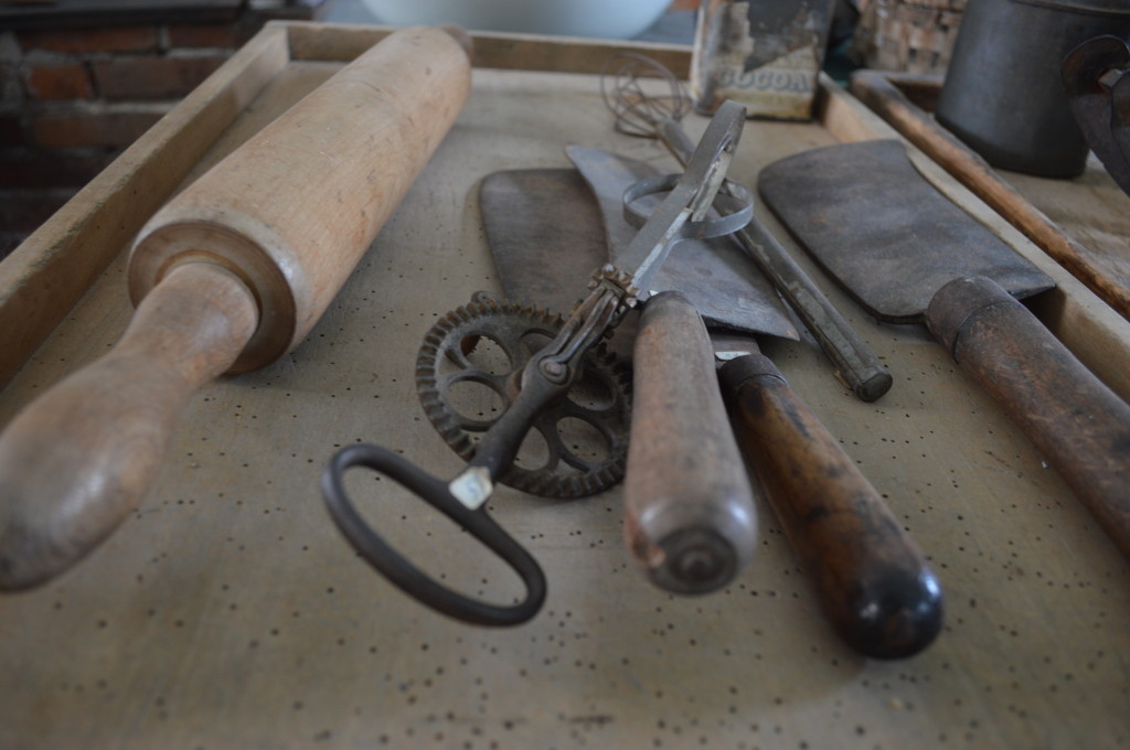 A rolling pin and other commonly used items are shown in the Communal Kitchen Museum in Middle Amana. The museum is open daily in the summer. (photo/Cindy Hadish)