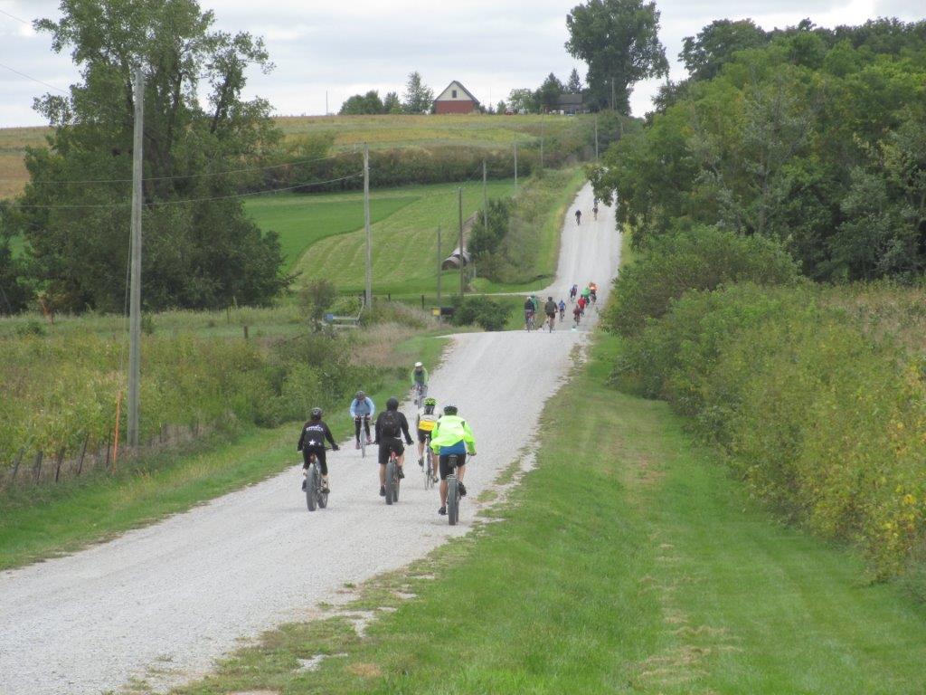Cyclists make their way down roads in rural Solon during the annual Culinary Ride on Sunday, Sept. 21, 2014. (photo/Larry Hanus)