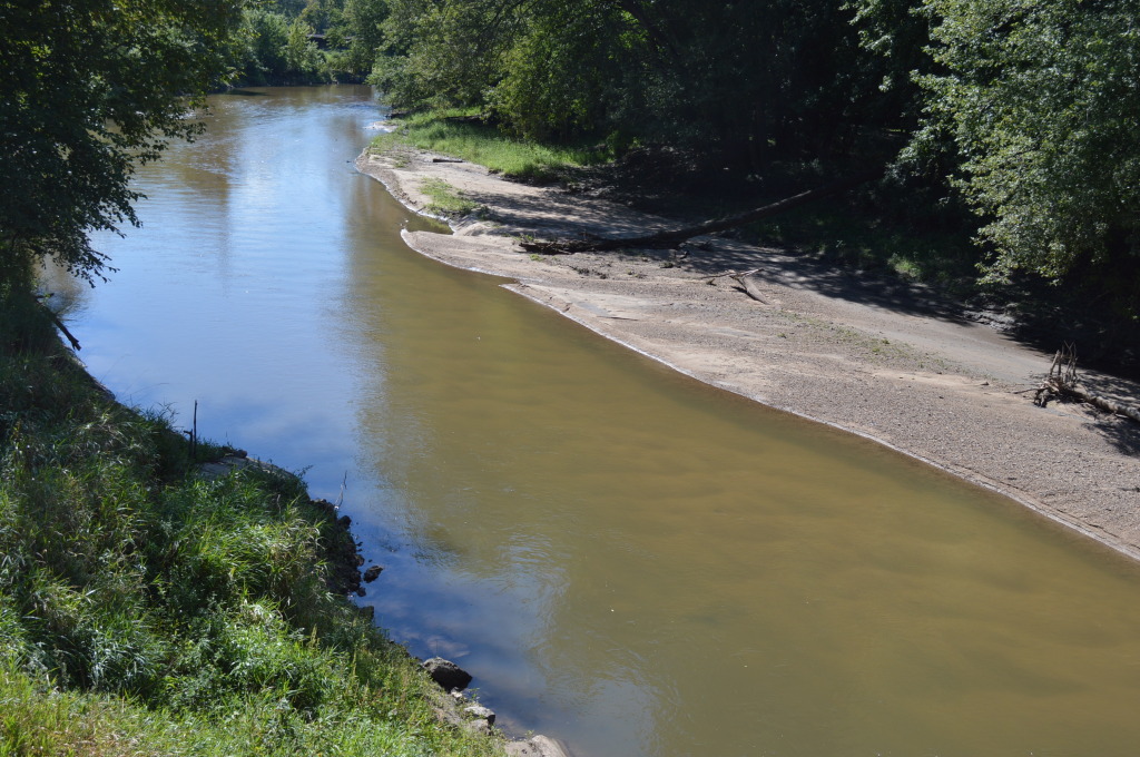 Choices people make elsewhere in the watershed have an impact on Indian Creek, shown Sept. 13, 2014.  (photo/Cindy Hadish)