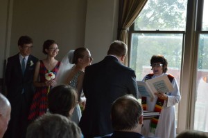 Cecelia and Mark's wedding at CSPS hall in Cedar Rapids, Iowa, in August 2014. (photo/Cindy Hadish)