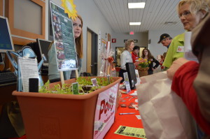 Linn County ISU Extension showcased a portable container to grow lettuce and other plants during the 2014 Winter Gardening Fair. This year's fair will be Feb. 21 at Kirkwood Community College. (photo/Cindy Hadish)
