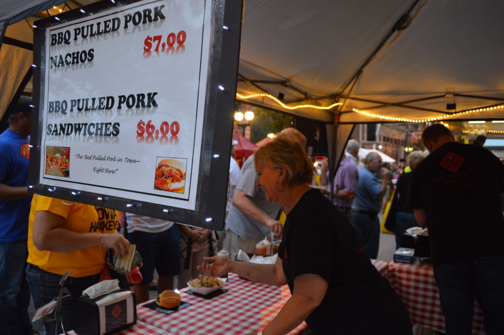 Prepared foods were another hot item at Market After Dark in downtown Cedar Rapids. (photo/Cindy Hadish)