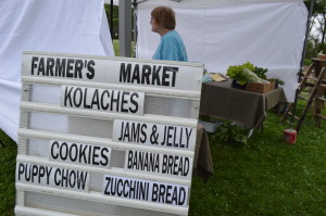 Kolaches, jams and a wide variety of other items are available at the Village Farmers Market. (photo/Cindy Hadish)