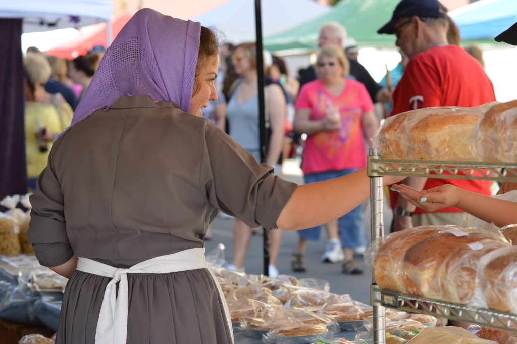 Baked goods were among the items sold at the 2016 kickoff Downtown Farmers Market. (photo/Cindy Hadish) 
