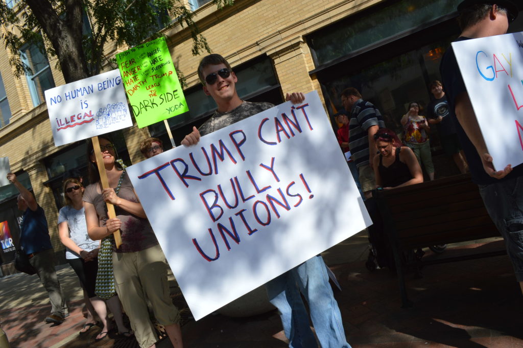 Union supporters also attended the rally on July 28, 2016. (photo/Cindy Hadish)